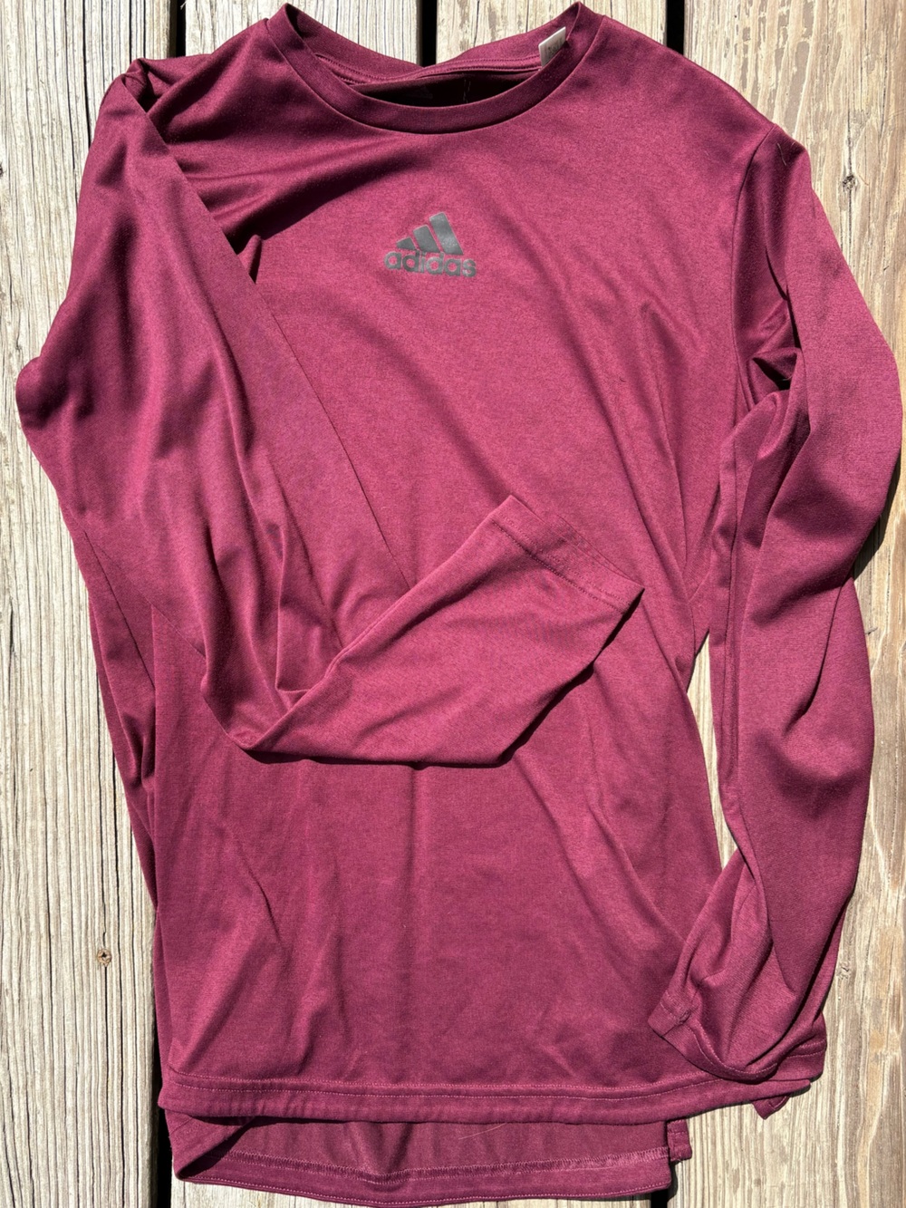 Adidas Soft Maroon Long Sleeve Top